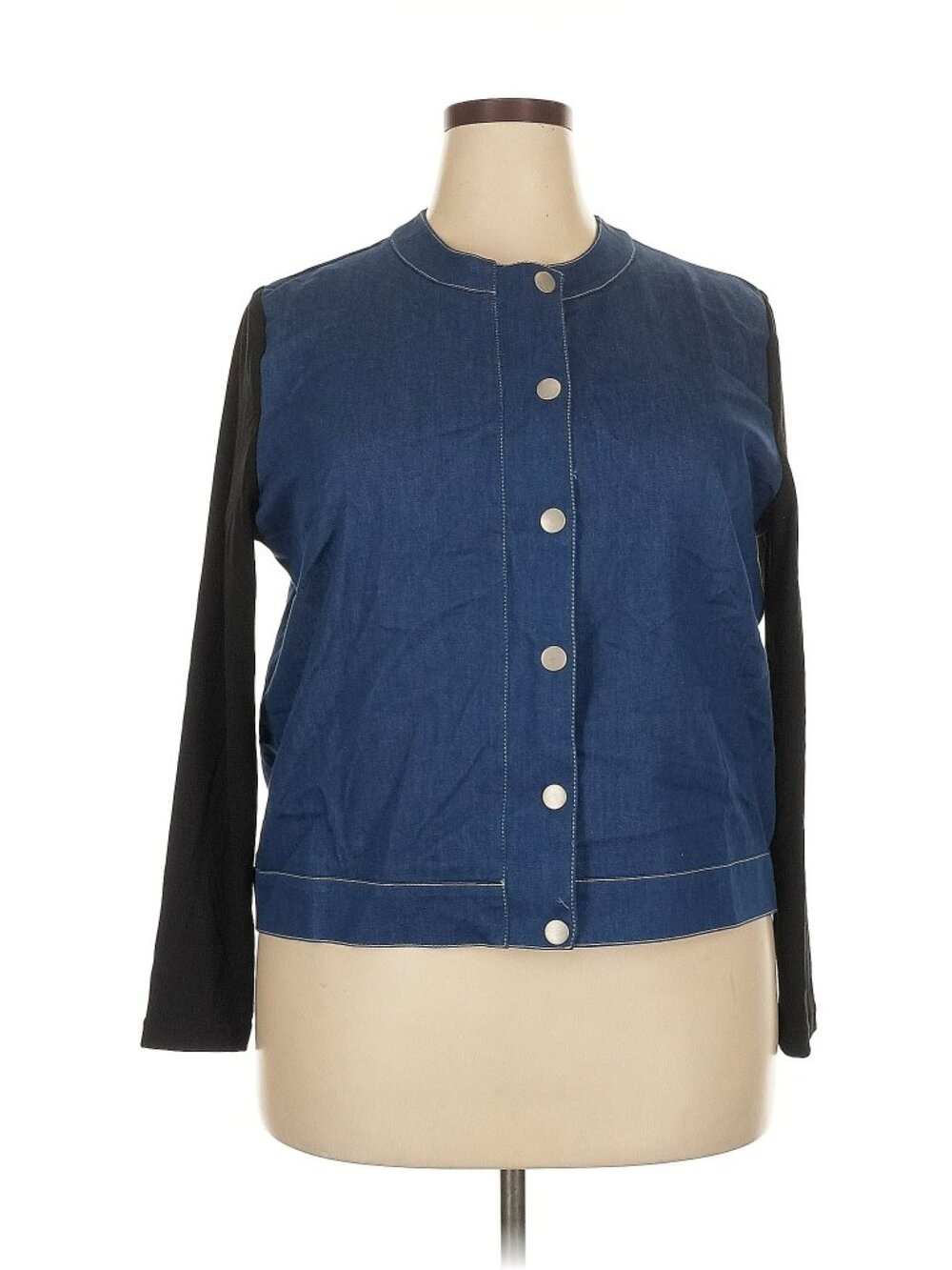 Noni XXLT Denim Jacket with Black Sleeves
